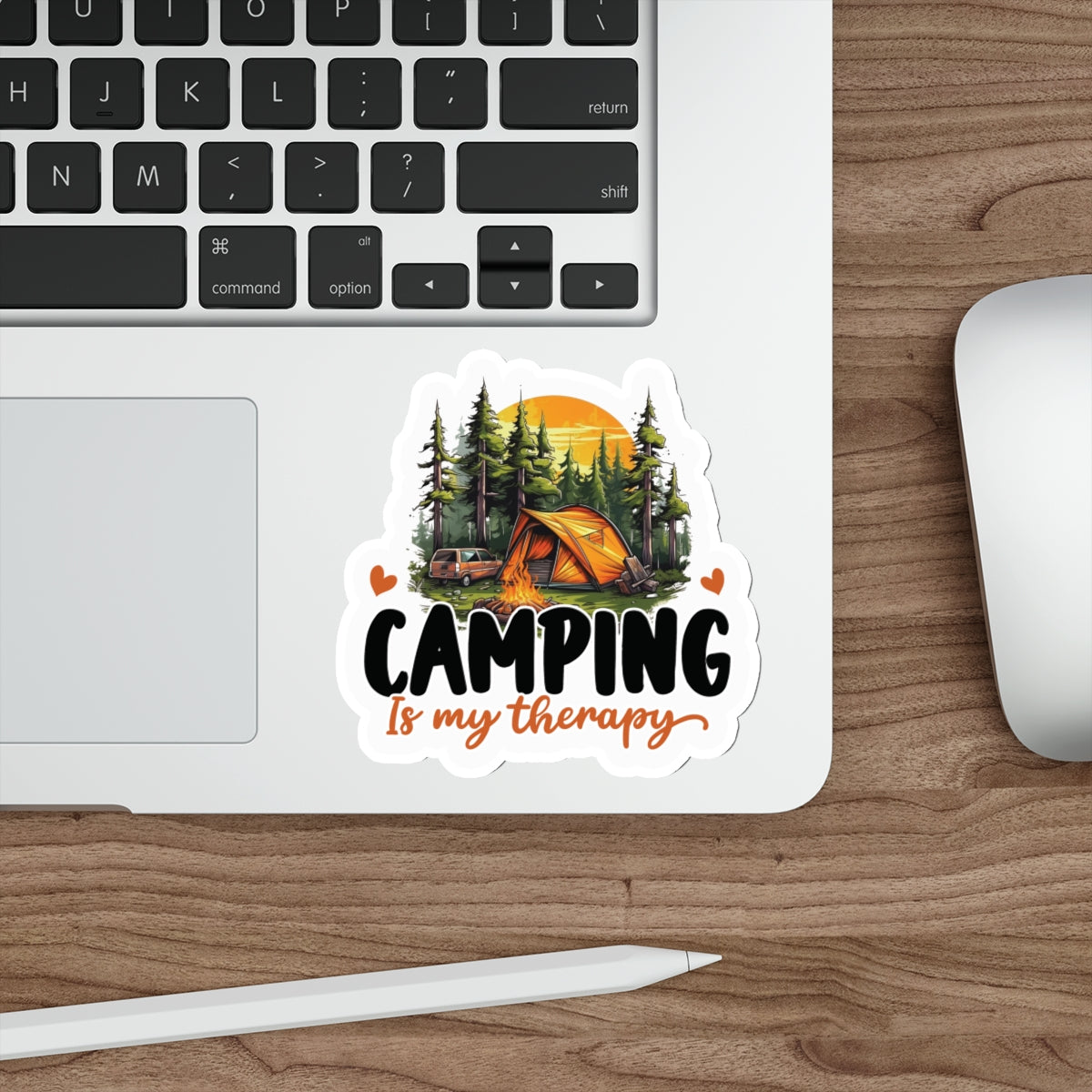 Camping Is My Therapy Sticker