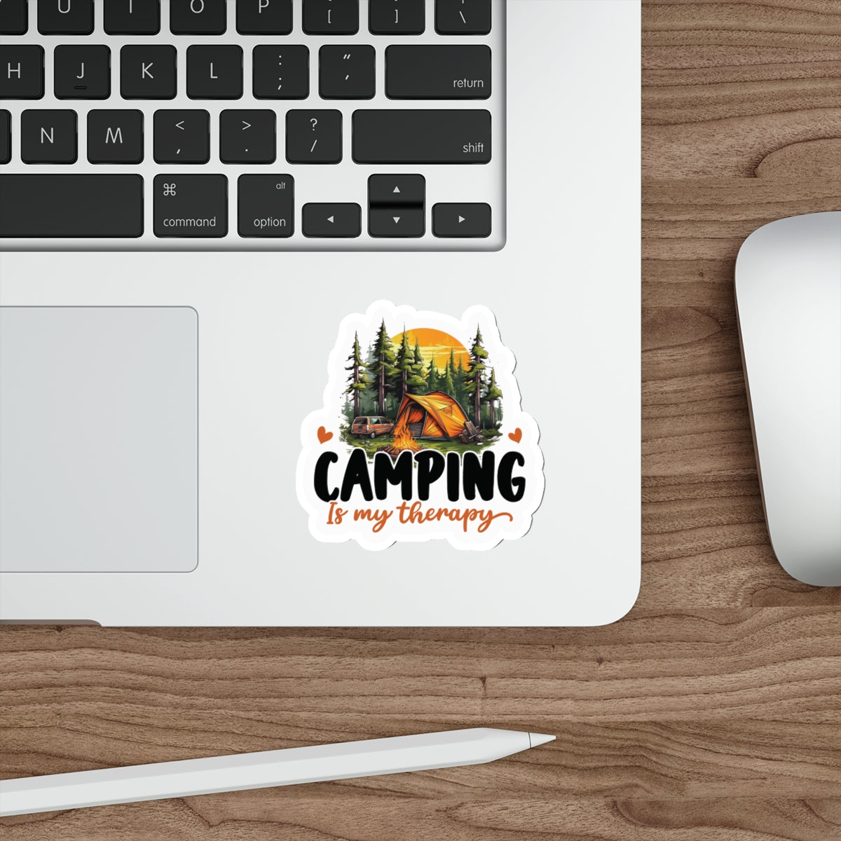 Camping Is My Therapy Sticker